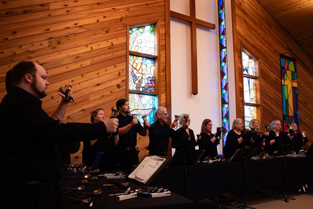 Bells of the Cascades ringers in concert