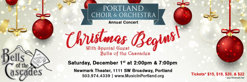 Portland Choir and Orchestra concert promotion