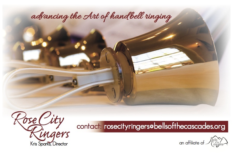 Handbell image announcing the Rose City Ringers