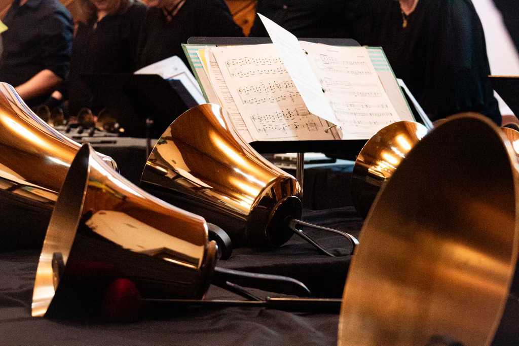 Bass handbells with music